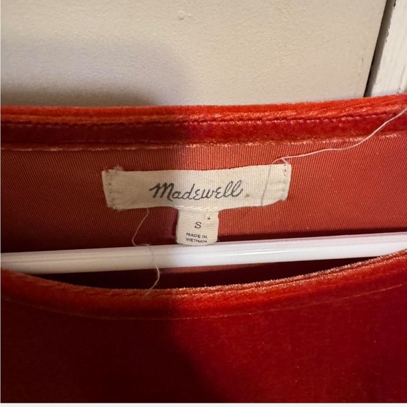 Madewell Velvet ButterflyShort Sleeve Top - Burnt orange - small - Picture 4 of 5